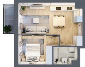2 pokoje, mieszkanie 36,94 m², piętro 4, oferta nr VII/58, Metro Art 7, Warszawa, Praga Południe, Kamionek, ul. Chodakowska 36