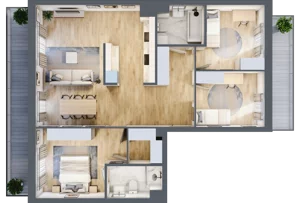 4 pokoje, mieszkanie 90,64 m², piętro 1, oferta nr VII/50, Metro Art 7, Warszawa, Praga Południe, Kamionek, ul. Chodakowska 36