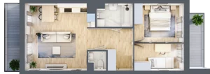 3 pokoje, mieszkanie 54,73 m², piętro 1, oferta nr VII/68, Metro Art 7, Warszawa, Praga Południe, Kamionek, ul. Chodakowska 36