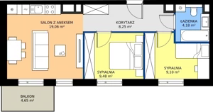 3 pokoje, mieszkanie 50,07 m², piętro 4, oferta nr 26, MISTA Kraków, Kraków, Mistrzejowice, ul. Mistrzejowicka