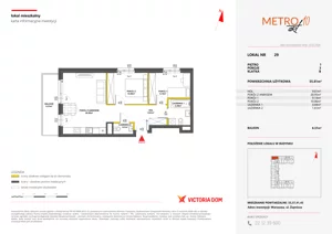 3 pokoje, mieszkanie 55,72 m², piętro 1, oferta nr X/29, Metro Art 9, 10, Warszawa, Praga Południe, Kamionek, ul. Żupnicza