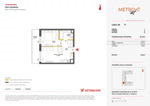 2 pokoje, mieszkanie 38,17 m², piętro 1, oferta nr X/77, Metro Art 9, 10, Warszawa, Praga Południe, Kamionek, ul. Żupnicza