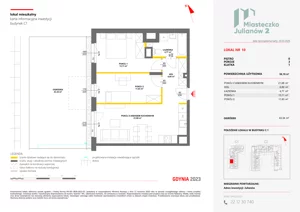 3 pokoje, mieszkanie 56,69 m², piętro 1, oferta nr C2/122, Miasteczko Julianów 2, Julianów, ul. Architektów