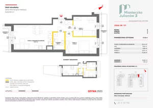 3 pokoje, mieszkanie 56,69 m², piętro 1, oferta nr C2/122, Miasteczko Julianów 2, Julianów, ul. Architektów