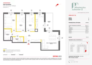 4 pokoje, mieszkanie 87,38 m², piętro 1, oferta nr C2/154, Miasteczko Julianów 2, Julianów, ul. Architektów