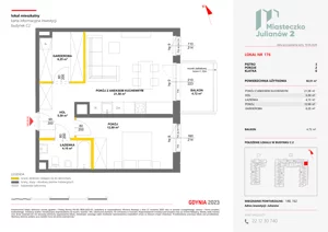 2 pokoje, mieszkanie 50,51 m², piętro 3, oferta nr C2/176, Miasteczko Julianów 2, Julianów, ul. Architektów