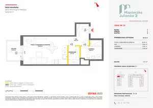 1 pokój, mieszkanie 39,10 m², piętro 1, oferta nr C1/50, Miasteczko Julianów 2, Julianów, ul. Architektów