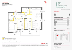 4 pokoje, mieszkanie 68,08 m², piętro 1, oferta nr C1/53, Miasteczko Julianów 2, Julianów, ul. Architektów