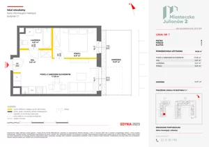2 pokoje, mieszkanie 36,18 m², piętro 2, oferta nr C2/164, Miasteczko Julianów 2, Julianów, ul. Architektów