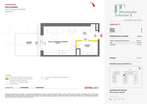 1 pokój, mieszkanie 27,07 m², parter, oferta nr C2/71, Miasteczko Julianów 2, Julianów, ul. Architektów