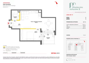2 pokoje, mieszkanie 48,52 m², piętro 1, oferta nr C1/13, Miasteczko Julianów 2, Julianów, ul. Architektów