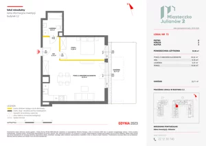 2 pokoje, mieszkanie 55,99 m², parter, oferta nr C2/73, Miasteczko Julianów 2, Julianów, ul. Architektów