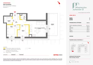 3 pokoje, mieszkanie 46,90 m², parter, oferta nr C1/8, Miasteczko Julianów 2, Julianów, ul. Architektów