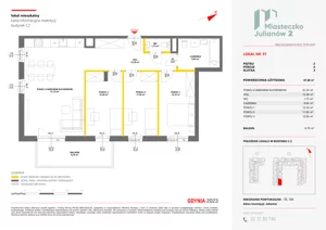 4 pokoje, mieszkanie 87,88 m², piętro 2, oferta nr C2/91, Miasteczko Julianów 2, Julianów, ul. Architektów