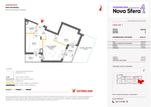 3 pokoje, mieszkanie 50,64 m², piętro 3, oferta nr IV/15, Miasteczko Nova Sfera 4, Warszawa, Białołęka, Żerań, ul. Marywilska 7