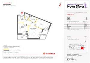 3 pokoje, mieszkanie 54,56 m², piętro 2, oferta nr IV/10, Miasteczko Nova Sfera 4, Warszawa, Białołęka, Żerań, ul. Marywilska 7