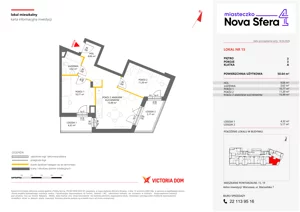 3 pokoje, mieszkanie 50,64 m², piętro 3, oferta nr IV/15, Miasteczko Nova Sfera 4, Warszawa, Białołęka, Żerań, ul. Marywilska 7