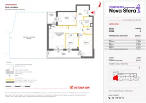 4 pokoje, mieszkanie 64,43 m², parter, oferta nr IV/23, Miasteczko Nova Sfera 4, Warszawa, Białołęka, Żerań, ul. Marywilska 7