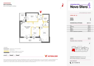 4 pokoje, mieszkanie 60,57 m², piętro 2, oferta nr IV/32, Miasteczko Nova Sfera 4, Warszawa, Białołęka, Żerań, ul. Marywilska 7