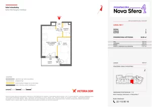 2 pokoje, mieszkanie 36,89 m², piętro 1, oferta nr IV/7, Miasteczko Nova Sfera 4, Warszawa, Białołęka, Żerań, ul. Marywilska 7