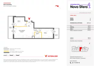 3 pokoje, mieszkanie 53,71 m², piętro 1, oferta nr IV/8, Miasteczko Nova Sfera 4, Warszawa, Białołęka, Żerań, ul. Marywilska 7