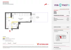 1 pokój, mieszkanie 39,54 m², parter, oferta nr V/1, Viva Piast 5, Kraków, Mistrzejowice, ul. Powstańców