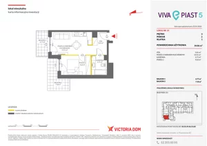 2 pokoje, mieszkanie 34,77 m², piętro 3, oferta nr V/25, Viva Piast 5, Kraków, Mistrzejowice, ul. Powstańców