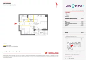 2 pokoje, mieszkanie 42,19 m², piętro 4, oferta nr V/30, Viva Piast 5, Kraków, Mistrzejowice, ul. Powstańców