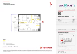 2 pokoje, mieszkanie 37,43 m², piętro 1, oferta nr V/13, Viva Piast 5, Kraków, Mistrzejowice, ul. Powstańców