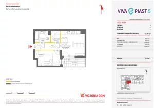 2 pokoje, mieszkanie 41,90 m², piętro 1, oferta nr V/9, Viva Piast 5, Kraków, Mistrzejowice, ul. Powstańców