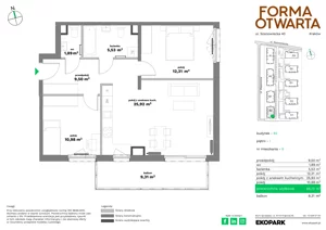 2 pokoje, mieszkanie 66,13 m², piętro 1, oferta nr B2-8, Forma Otwarta - Etap B, Kraków, Bronowice, Bronowice Wielkie, ul. Sosnowiecka
