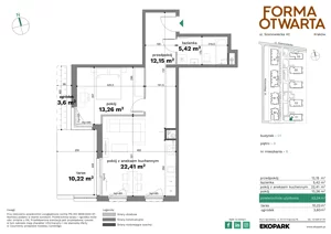 2 pokoje, mieszkanie 53,24 m², parter, oferta nr C1-6, Forma Otwarta - Etap C, Kraków, Bronowice, Bronowice Wielkie, ul. Sosnowiecka