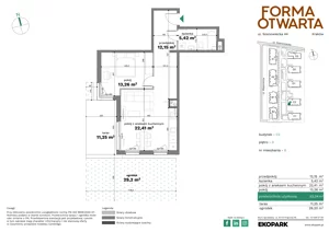 2 pokoje, mieszkanie 53,24 m², parter, oferta nr C2-6, Forma Otwarta - Etap C, Kraków, Bronowice, Bronowice Wielkie, ul. Sosnowiecka
