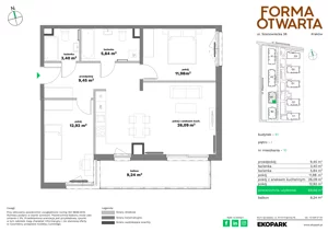 3 pokoje, mieszkanie 69,68 m², piętro 1, oferta nr B1-10, Forma Otwarta - Etap B, Kraków, Bronowice, Bronowice Wielkie, ul. Sosnowiecka