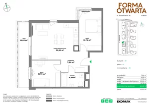 3 pokoje, mieszkanie 63,09 m², piętro 4, oferta nr B1-38, Forma Otwarta - Etap B, Kraków, Bronowice, Bronowice Wielkie, ul. Sosnowiecka