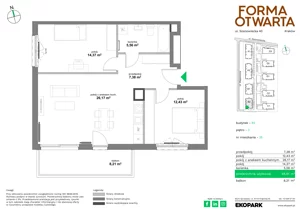 3 pokoje, mieszkanie 65,91 m², piętro 3, oferta nr B2-25, Forma Otwarta - Etap B, Kraków, Bronowice, Bronowice Wielkie, ul. Sosnowiecka