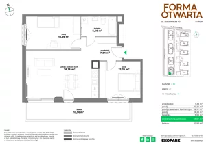 3 pokoje, mieszkanie 65,67 m², piętro 1, oferta nr B2-9, Forma Otwarta - Etap B, Kraków, Bronowice, Bronowice Wielkie, ul. Sosnowiecka