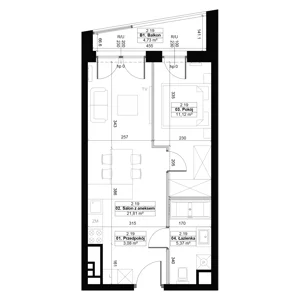 2 pokoje, apartament 41,38 m², piętro 2, oferta nr 2.19, Diasfera III, Łódź, Śródmieście, al. Piłsudskiego 37