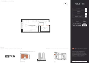 1 pokój, apartament 28,07 m², piętro 2, oferta nr A/M016, Aleje 138, Warszawa, Ochota, Stara Ochota, ul. Aleje Jerozolimskie 138