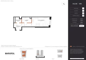 1 pokój, apartament 39,04 m², piętro 6, oferta nr A/M048, Aleje 138, Warszawa, Ochota, Stara Ochota, ul. Aleje Jerozolimskie 138
