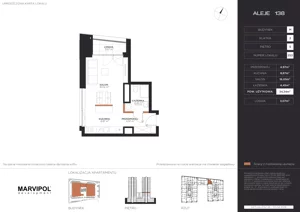 1 pokój, apartament 34,34 m², piętro 5, oferta nr B/M253, Aleje 138, Warszawa, Ochota, Stara Ochota, ul. Aleje Jerozolimskie 138