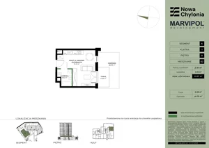 1 pokój, apartament 25,07 m², piętro 1, oferta nr B/B1-1-02, Nowa Chylonia, Gdynia, Chylonia, Chylonia, ul. Pucka 4