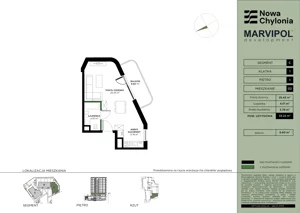 1 pokój, apartament 33,23 m², piętro 1, oferta nr C/C-1-02, Nowa Chylonia, Gdynia, Chylonia, Chylonia, ul. Pucka 4