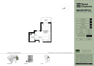 1 pokój, apartament 25,70 m², piętro 2, oferta nr C/C-2-04, Nowa Chylonia, Gdynia, Chylonia, Chylonia, ul. Pucka 4