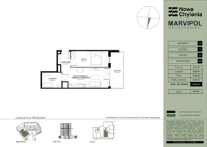 2 pokoje, apartament 39,50 m², piętro 6, oferta nr A/A1-6-05, Nowa Chylonia, Gdynia, Chylonia, Chylonia, ul. Pucka 4