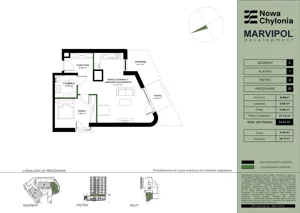 2 pokoje, apartament 53,27 m², parter, oferta nr C/C-0-01, Nowa Chylonia, Gdynia, Chylonia, Chylonia, ul. Pucka 4