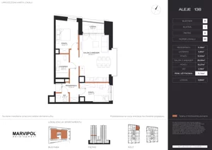 3 pokoje, apartament 71,74 m², piętro 6, oferta nr A/M050, Aleje 138, Warszawa, Ochota, Stara Ochota, ul. Aleje Jerozolimskie 138