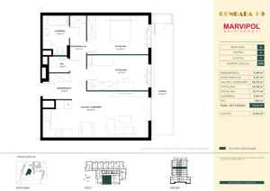 3 pokoje, apartament 71,90 m², piętro 4, oferta nr 1/A045, Conrada 30, Warszawa, Bielany, Chomiczówka, ul. Josepha Conrada 30
