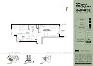 3 pokoje, apartament 64,02 m², piętro 1, oferta nr A/A2-1-01, Nowa Chylonia, Gdynia, Chylonia, Chylonia, ul. Pucka 4