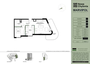 3 pokoje, apartament 54,76 m², piętro 1, oferta nr C/C-1-01, Nowa Chylonia, Gdynia, Chylonia, Chylonia, ul. Pucka 4
